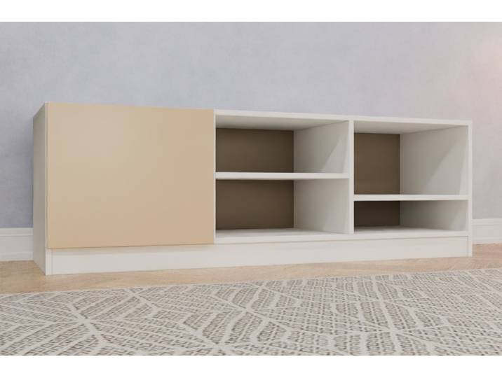 Lowboard nach Maß - RAL 1014 Elfenbein - 53x160x51cm - Individuell konfigurieren