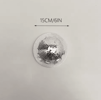 Inspire Picks Mirrored Disco Ball Wall Art Metallic Reflective Modern Home Decor 15cm