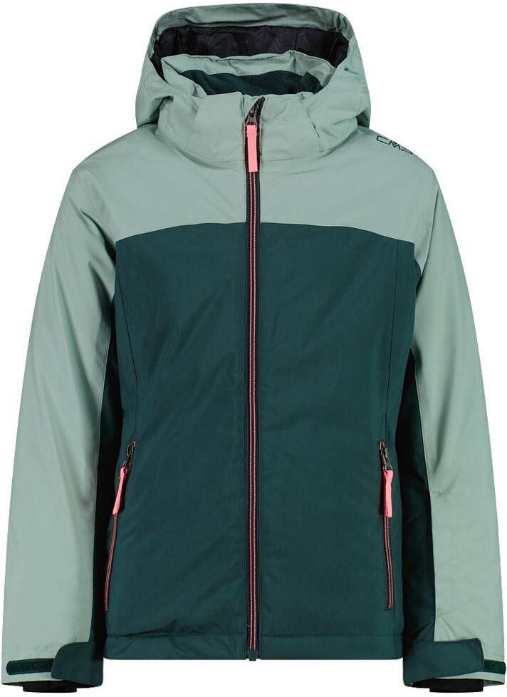 CMP  - Kid Girl Jacket Snaps Hood Trek Green - 140 - Blouson Ski
