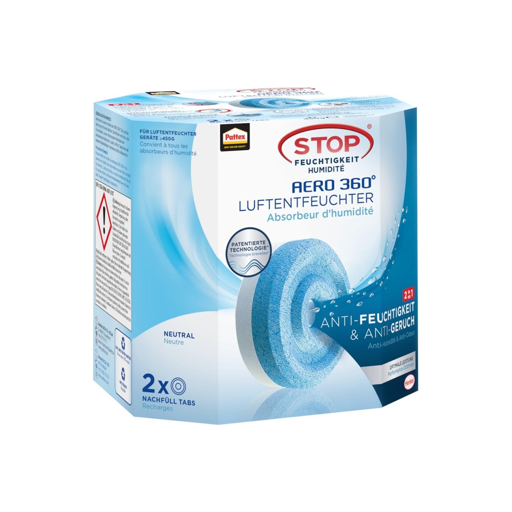 Pattex Entfeuchter AERO 360 Granulat 2x450gr (PLAN2)