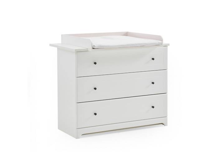WICKELKOMMODE Thilo Landhausstill Soft-Close Weiß