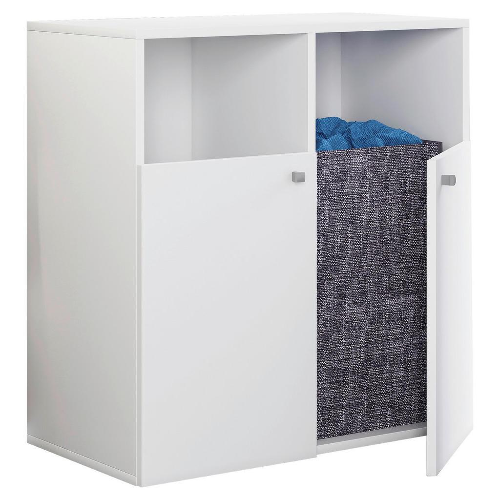 Mid.you Wäscheschrank , Weiss , Holzwerkstoff , 80 cm , Waschküche, Wäscheschrank