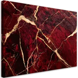 LEINWANDBILD Roter Marmor mit goldenem Loft-Stil 60x40cm