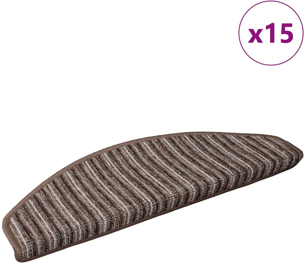 vidaXL Tapis d'escalier auto-adhésifs 15 pc 65 x 21 x 4 cm Non-Slip