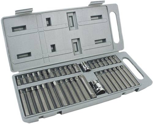 Brüder Mannesmann M 187-40 Bit-Set 40teilig Innen-Sechskant, Innen-Vielzahn (XZN), T-Profil