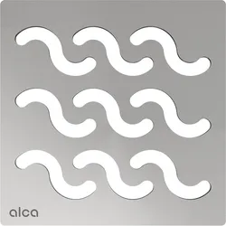 AlcaDrain Design Rost  102×102 mm Edelstahl für Bodenablauf
