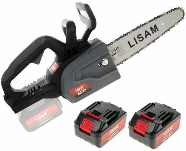 LISAM SG 22 - Akku-Baumpflegesäge 2X18V 2Ah - Schwert 25 cm