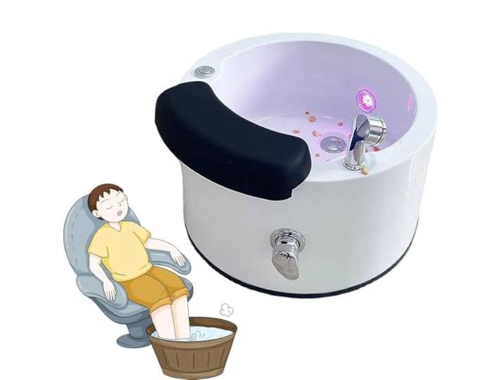 ZenSeFarin Acryl Massage Fußbad, Beheiztes Fußbad, Bunte Lampe, Fußbad, Pediküre, Fußbad, Warm Und Kaltanpassung, Pediküre Schüssel, Nagelstudio, Pediküre Badewanne, Buntes, Leichtes Surfen,C