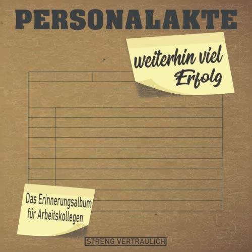 MR Erinnerungsbuch - Personalakte weiterhin viel Erfolg: Ein Erinnerungsalbum zum Abschied für liebe Kolleginnen oder Kollegen bei Jobwechsel oder Rente - Preis vom 09.10.2026 07:28:09 h
