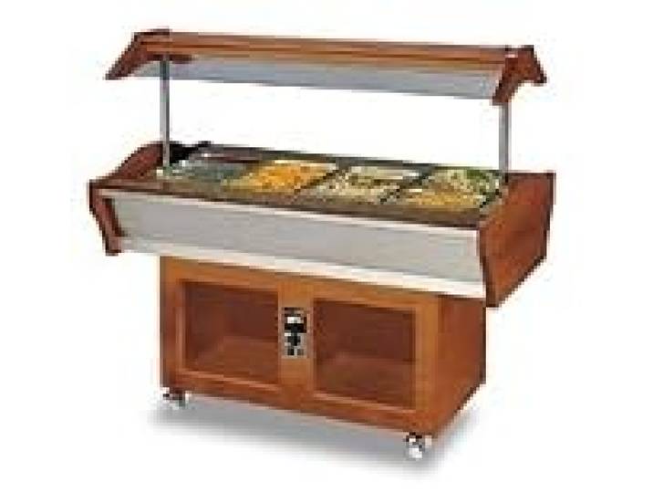 Buffet Réfrigéré Central Froid Statique L2g - B1604RE - 4 Bacs - Noyer Clair