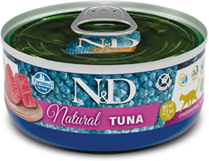 N&D Natural Cat Lattina Multipack 70G TONNO