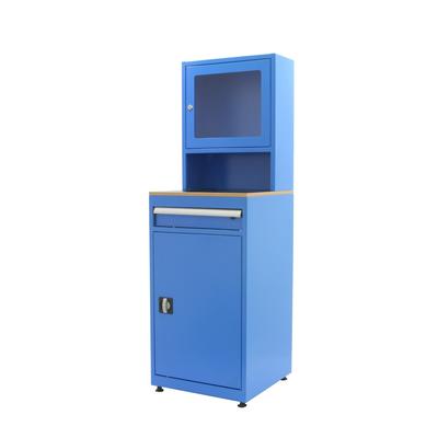 Proregal Industrie-PC-Schrank AMEGO | HxBxT 170x56x57cm | Mit Schließfach | Blau
