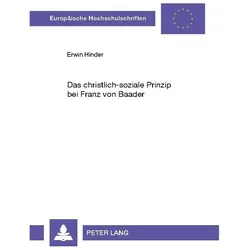 Hinder:Das christlich-soziale Prinzip b, Sachbücher von Erwin Hinder