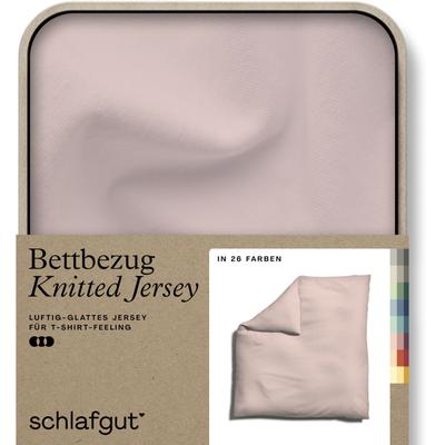 Schlafgut "Premium Bettbezug Knitted Jersey (1 St)" Ton-in-Ton Reißverschluss, Bio-Baumwolle mit Elasthan, Uni, OEKO Tex