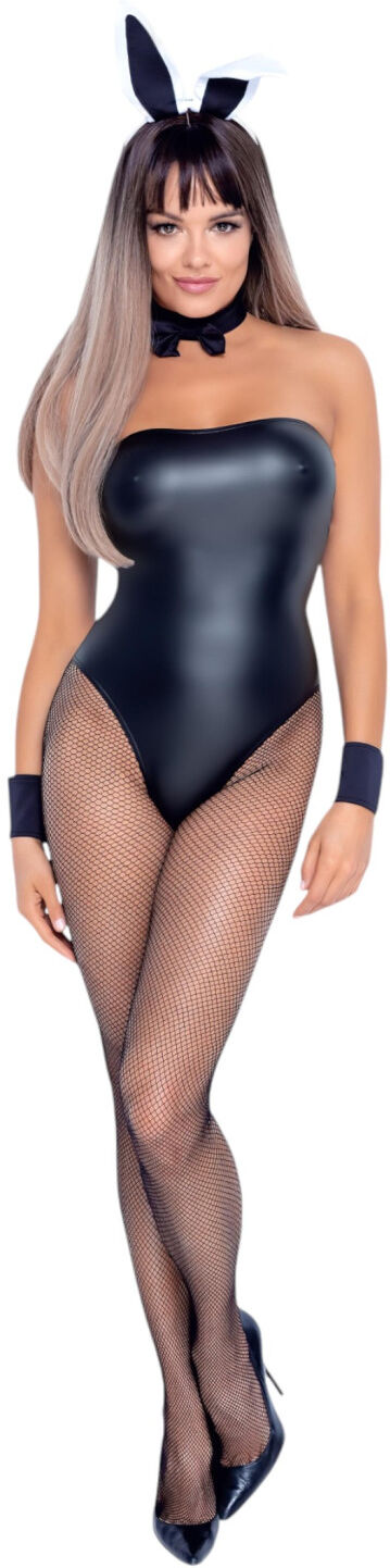 Cottelli Bunny - Shiny, Sexy Bunny Costume (5-Piece Set) - L