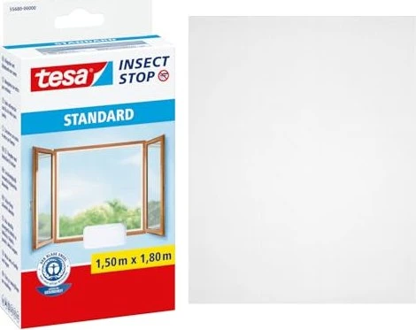 tesa Fliegengitter STANDARD für Fenster, 1,50 m x 1,80 m