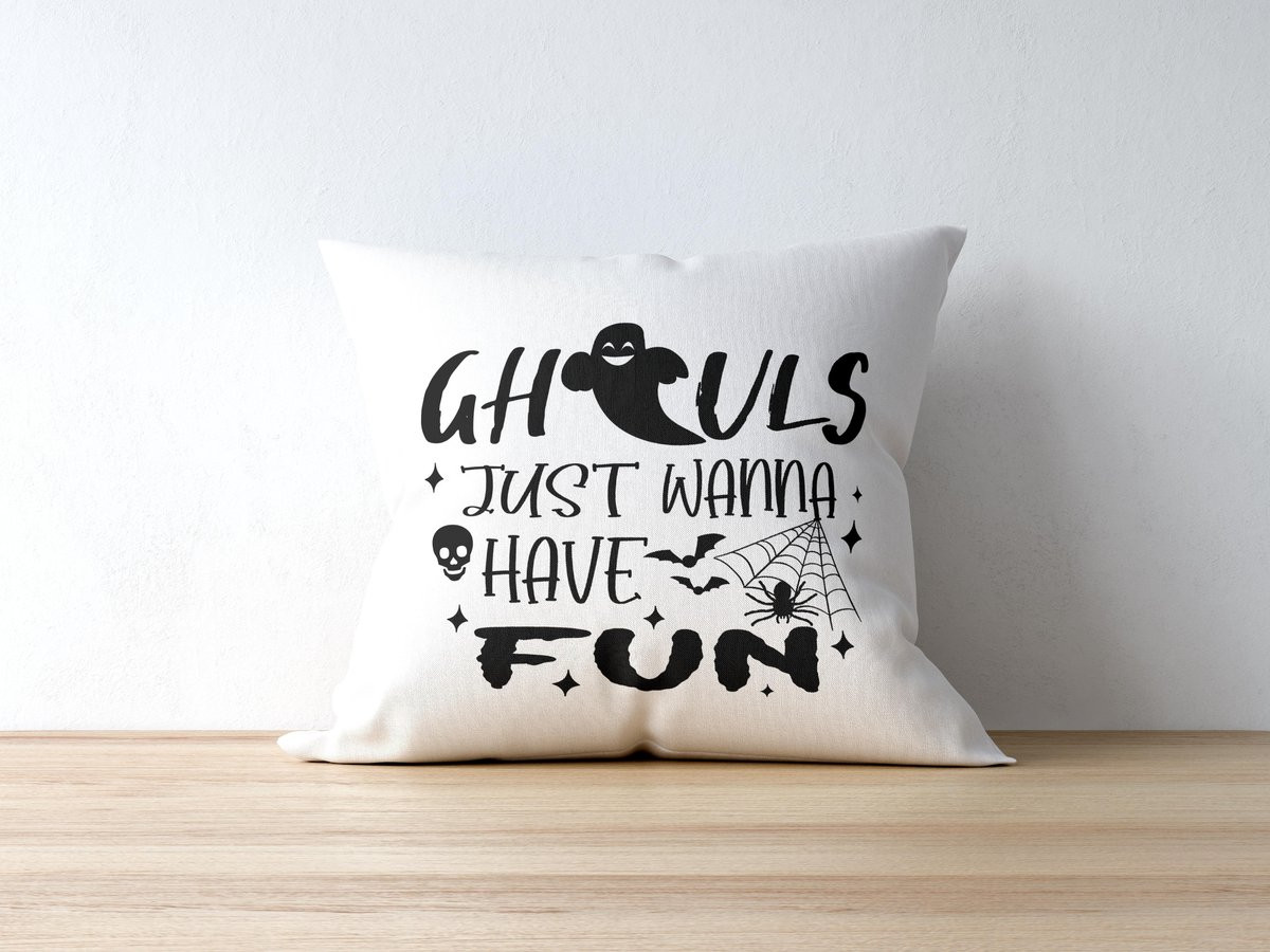 Ghouls Just Wanna Have Fun Halloween Sierkussen - Grappig Spook Kussen voor Bank of Bed - 40 x 40 cm