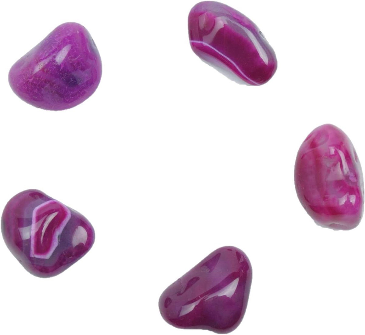 Roze Agaat Trommelsteen voor Meditatie en Ontspanning - 20-30 mm - Roze