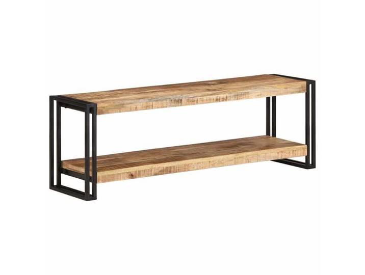 BUFFET TV 1 PC - Meuble Télé de Salon - 120x30x40 cm Bois de manguier brut T3222