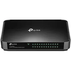 TP-Link TL-SF1024 Nicht verwalteter Netzwerk-Switch Fast Ethernet (10/100) Schwarz (24 Ports), Netzwerk Switch, Schwarz