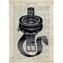 POSTER Kompass Des Wassers A4 Rahmenlos