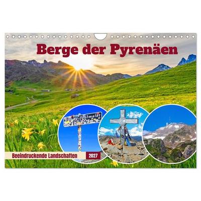 Berge der Pyrenäen (Wandkalender 2027 DIN A4 quer), CALVENDO Monatskalender