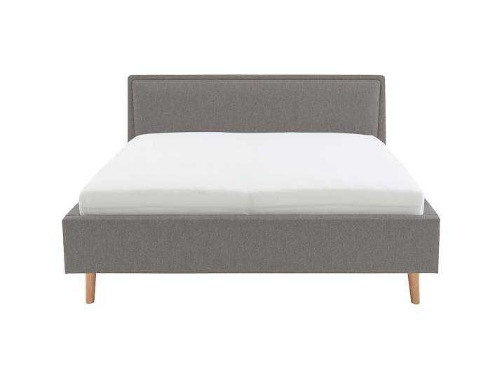 Bett Simas Hellgrau Bezug Stoff 180 x 200 cm - Bett
