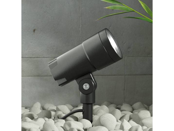 LED-Außenstrahler Daja, Abstrahlwinkel verstellbar Daja Lucande, alu / grau / zink, Aluminium, Modern