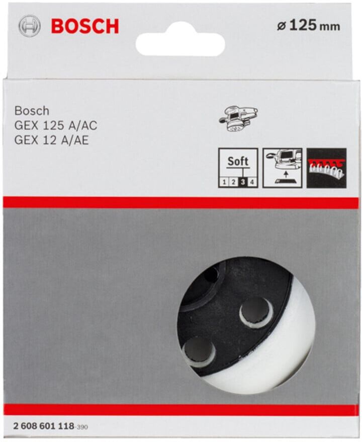 Bosch Schleifteller weich 125 mm für GEX 12 A GEX 12 AE GEX 125 A GEX 125 AC (2608601118)