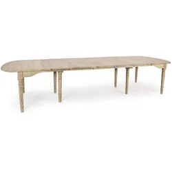 Esstisch Bedford aus Eichenholz, ovales Design, ausziehbar 152-382 cm, natur, für 10-12 Personen