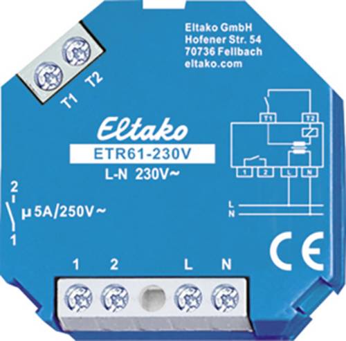 Eltako ETR61-230V Trennrelais Nennspannung: 230 V Schaltstrom (max.): 5 A 1 St.