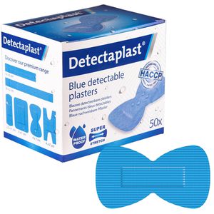 Detectaplast Pflaster Fingerkuppe, 50 Strips, wasserfest, detektierbar, antibakteriell,6,8x3,8cm