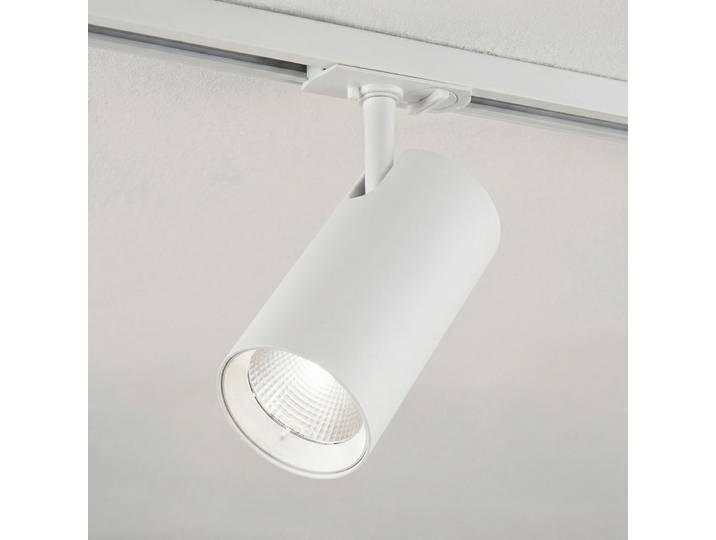 Spot LED sur rail Linaro, blanc, Ø 7 cm, aluminium, CCT - Lindby - Salon / séjour - Moderne - À ampoule unique