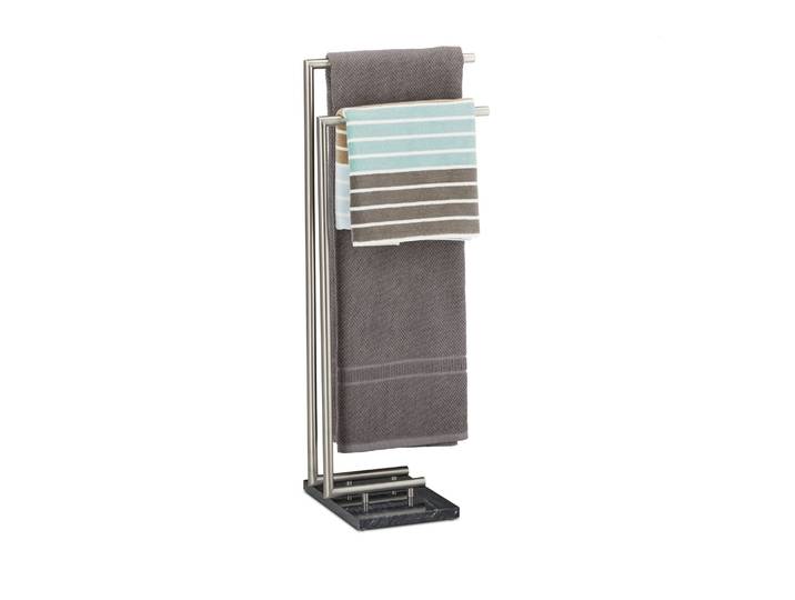 Freistehender Handtuchhalter PIERRE Anthrazit-Silber