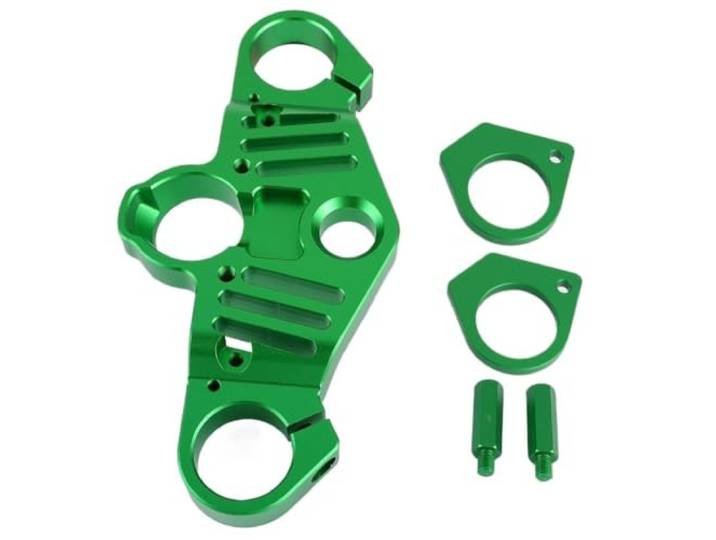 Obere Gabelbrücke， Für Ninja400 Motorradzubehör Gabelbrücke Baum vorne oben Gabel Gabelführung Gabelbrücke，(Green)
