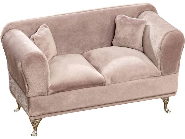 Schmuckkasten GOODPRODUCT Deko Sofa mit samtigen Bezug, 24x10x13,5cm , braun (altrosa), B:24cm H:13,5cm T:10cm, Holzwerkstoff, Polyestersamt, Aufbewahrungsboxen, Schmuckkasten, Aufbewahrung für Schmuck und Kleinigkeiten