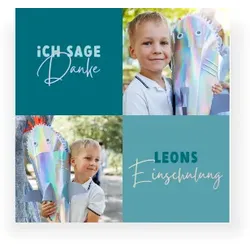 Einschulung Danksagungskarten im Design "Glänzende Aussicht" - Musterkarte