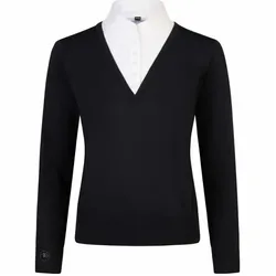 Pikeur Damen Turniershirt langarm Competition Sweater black Athleisure HW 25, Größe: 36/38