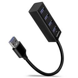 AXAGON HUE-M1A USB-Hub 4 Port USB-A USB 3.0 5 GBit/s Schwarz HUE-M1A Mini Hub