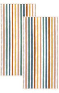 Linery & Co. Oversized Cotton Stripe Beach Towel