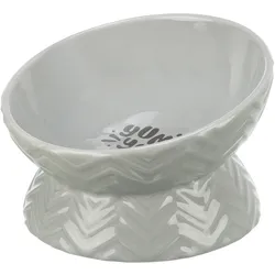 2x Trixie Verhoogde Voerbak / Waterbak Keramiek Grijs - 350 Ml 17 Cm (35 cl), Futternapf