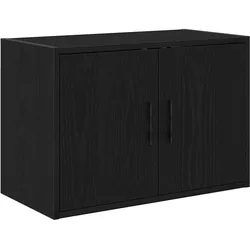 vidaXL Garagen-Wandschrank Schwarz Holzwerkstoff