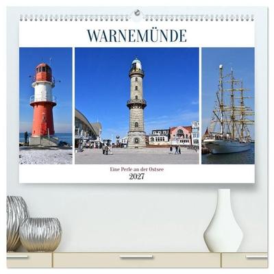 WARNEMÜNDE (hochwertiger Premium Wandkalender 2027 DIN A2 quer), Kunstdruck in Hochglanz
