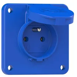 PCE 104-8bs Schutzkontakt-Anbausteckdose 75x75 fb IP54 seitlich (blau) 1048bs