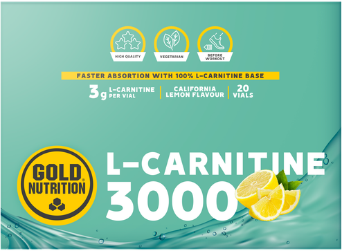 GoldNutrition L-Carnitine 3000 mg Lemon 20 Vials