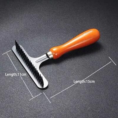 Inspire Select Wood Handle Pet Deshedding Rake Stainless Steel Undercoat Grooming Tool For Long & Short Hair Dogs And Cats wooden Handle Comb
