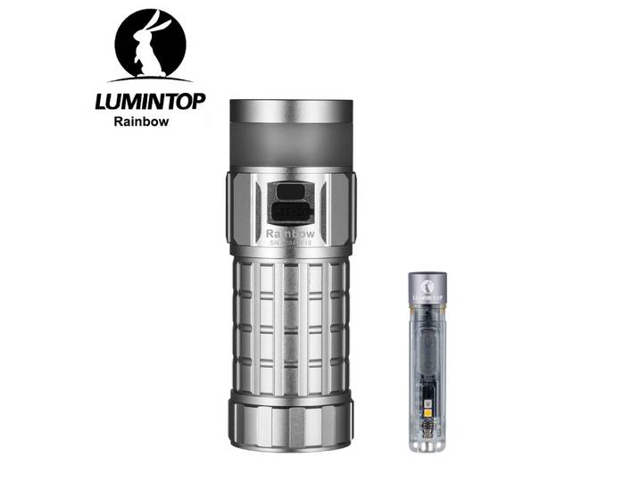 Lampes de poche LED EDC, type USB C, rechargeables, lampe de défense personnelle, lanterne de camping, torche d'extérieur, version arc-en-ciel avec télécommande.