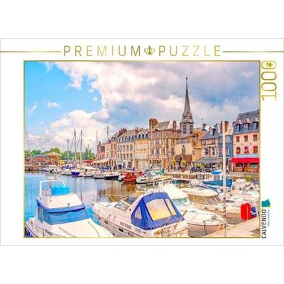CALVENDO Puzzle Anlegestelle, Honfleur, Normandie | 1000 Teile Lege-Größe 64x48cm Foto-Puzzle für glückliche Stunden