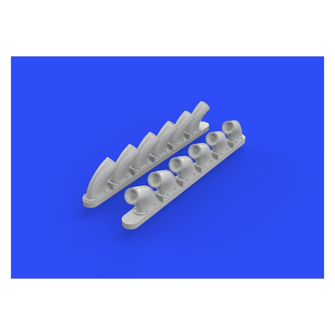 Eduard P-40B exhaust stacks for Airfix (648271)