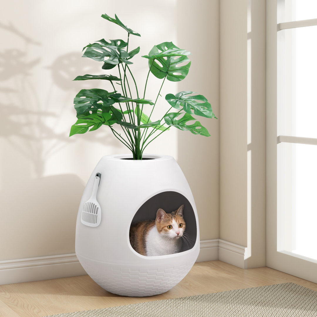 Archie & Oscar Litter Box White 14.5cm H X 48cm W X 48cm D